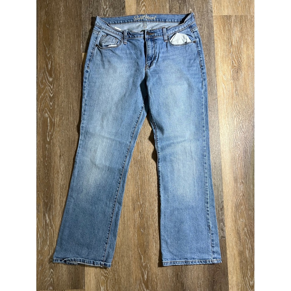 Old Navy Sweet Heart Bootcut Jeans Light‎ Wash Blue Denim Womens 10 Short